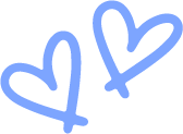 doodle de dos corazones