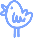 doodle de un pajarito