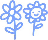 doodle de dos florecitas